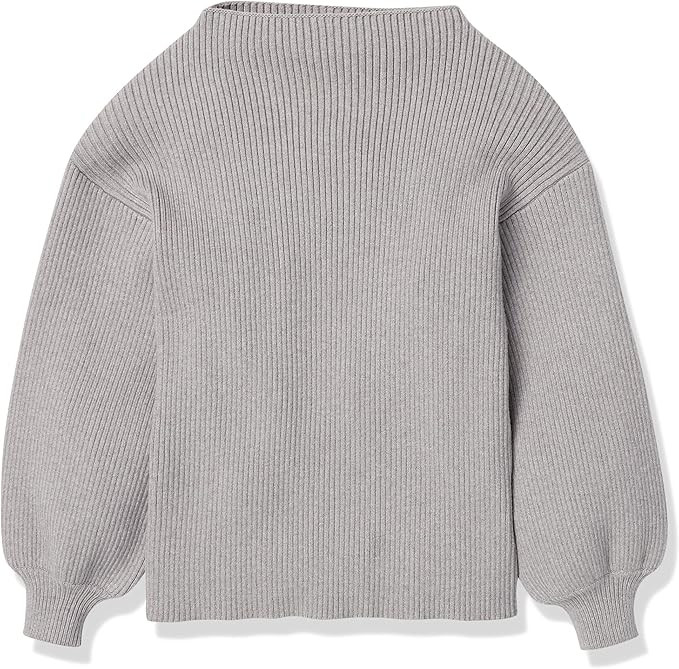 Cable Stitch Women's Ribbed Blouson Sleeve Sweater | Amazon (US)