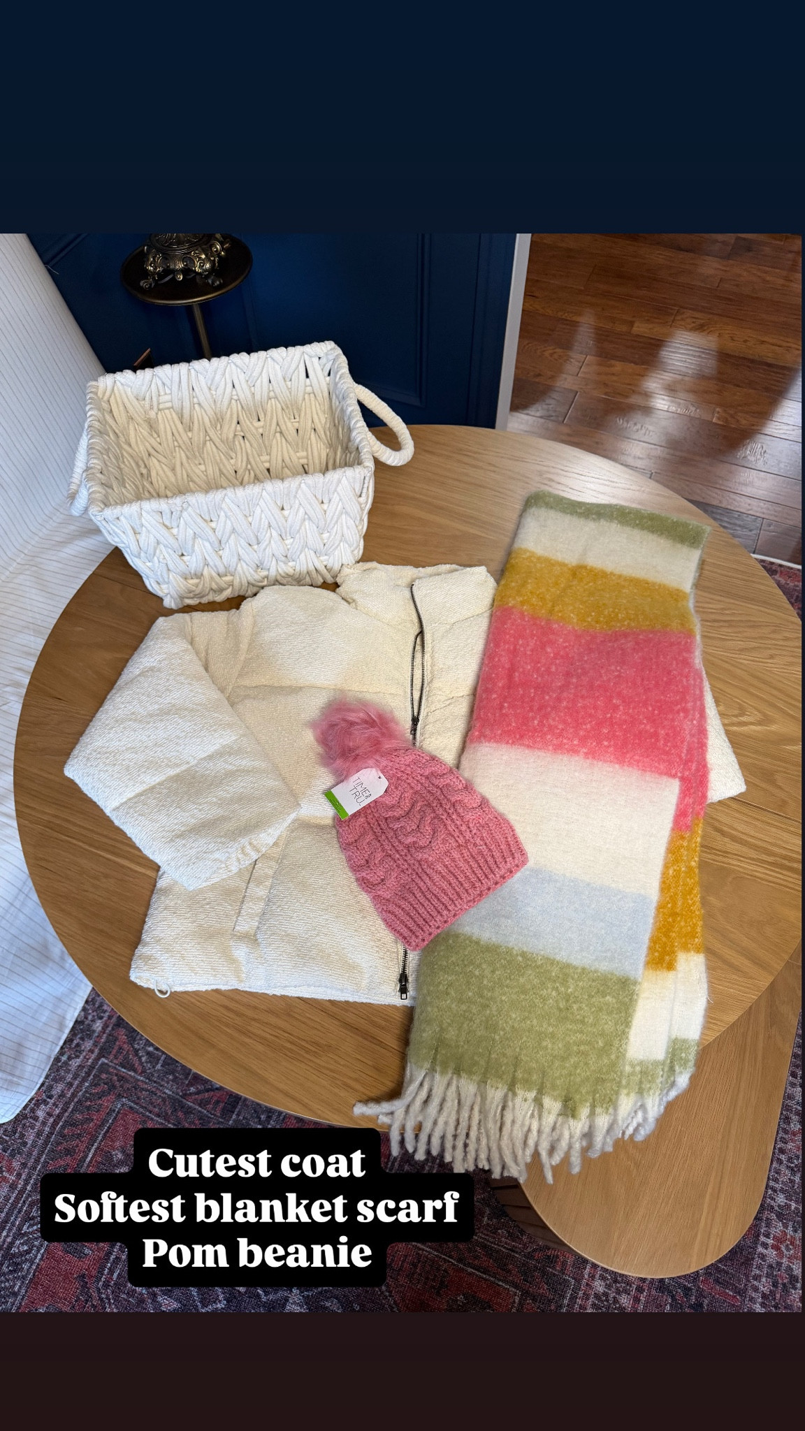 This darling & so soft puffer coat is so cute with this color block blanket scarf & hat! Add them all to that woven basket for the perfect last min gift for her!

#LTKFindsUnder50 #LTKGiftGuide #LTKHoliday
