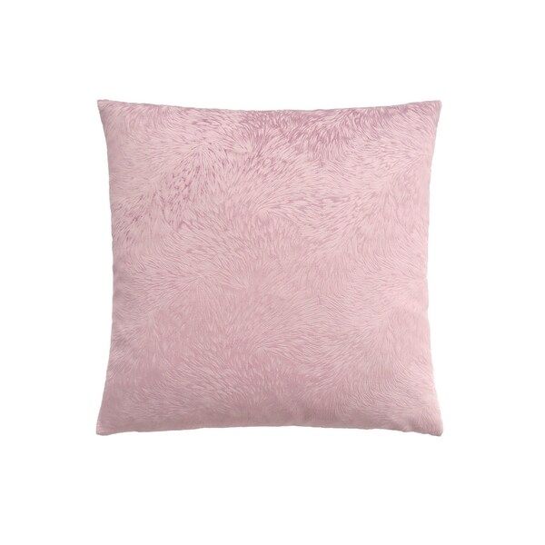 Pillow - 18"X 18" / Light Pink Feathered Velvet / 1Pc | Bed Bath & Beyond