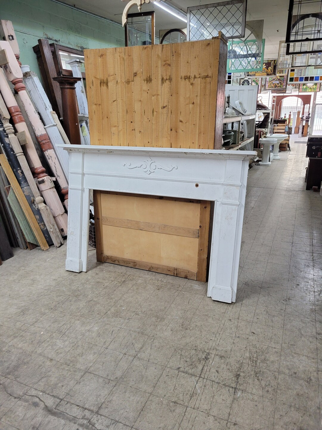 Carved Antique Mantel Fireplace Mantel Antique White Mantle - Etsy | Etsy (US)