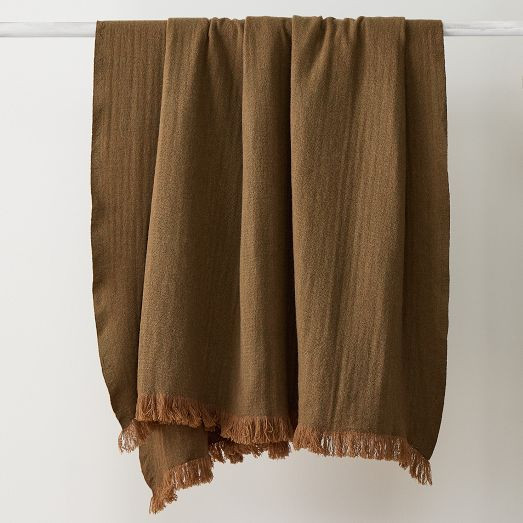 Wool Two-Tone Throw | West Elm (US)