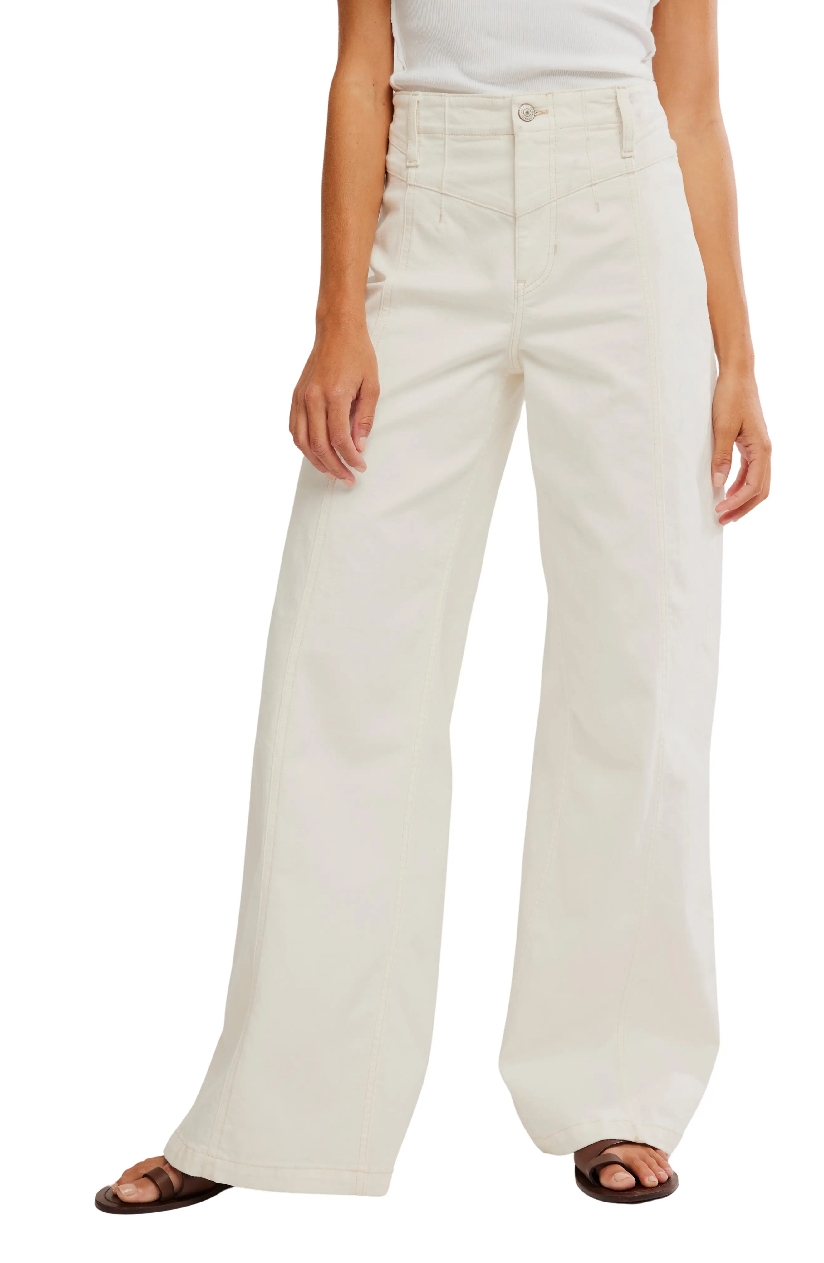 Free People Libre Front Yoke Wide Leg Jeans (Women) | Nordstrom | Nordstrom