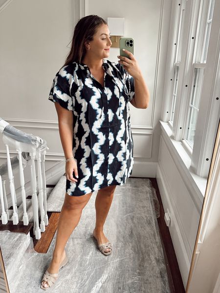 Fun printed lightweight mini dress for summer. Wearing size XL. Use CARALYN at checkout with Dolce Glow. 

#LTKStyleTip #LTKSeasonal #LTKMidsize