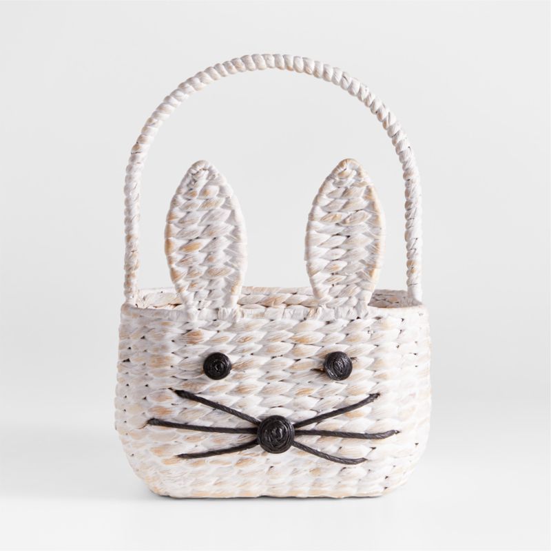 White Woven Bunny Kids Easter Basket + Reviews | Crate & Kids | Crate & Barrel