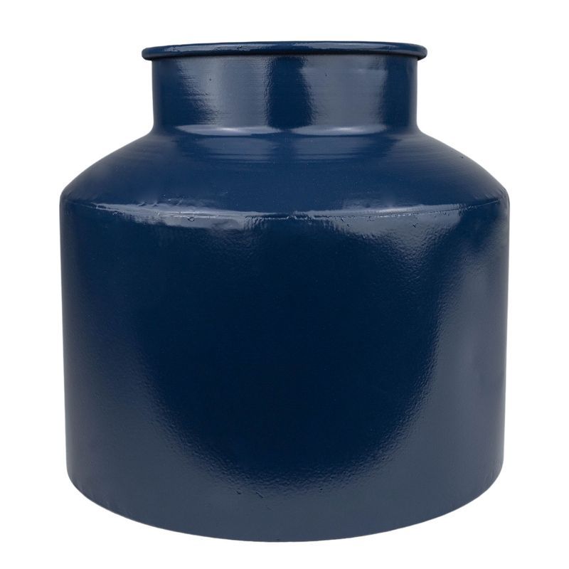 Blue Metal Round Vase - Foreside Home & Garden | Target
