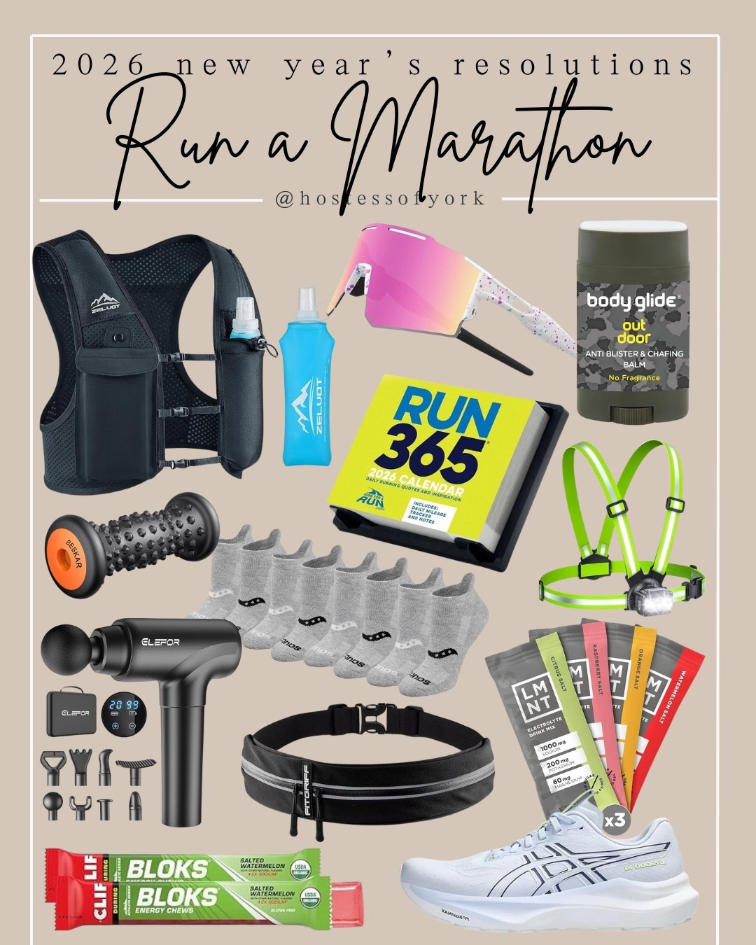 Starter kit for your New Year’s resolution to run a marathon! All the supplies you need to start training! 


#newyear #goals #2026 #resolutions #essentials #vision #board #running #active #fitness #sports #pace #stretch #energy #health #wellness #5k #marathon #vest #renner

#LTKmorningroutine #LTKHoliday #LTKfitnessgoals