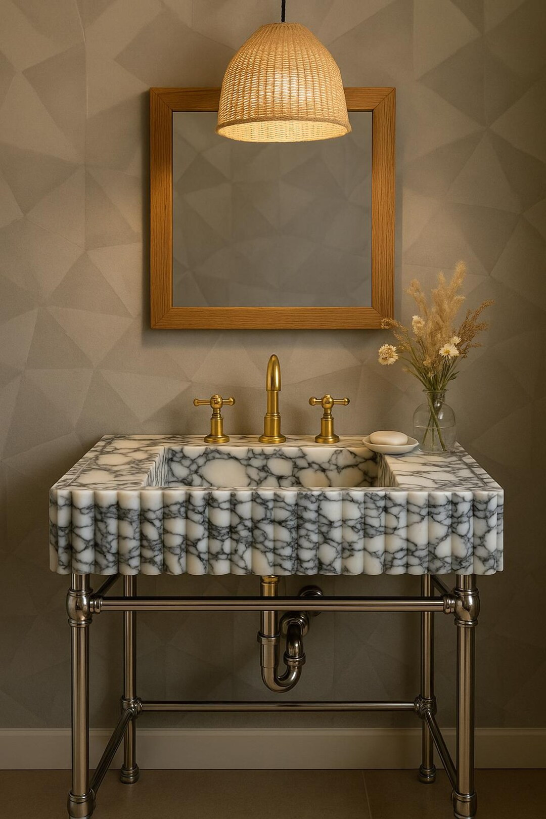 Custom Size Calacatta Viola Marble Sink, Uniquely Crafted Luxury Marble Sink , Hand Carved Viola ... | Etsy (US)