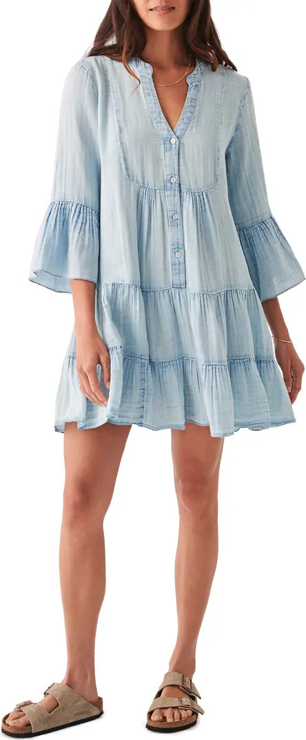 Dream Gauze Tiered Organic Cotton Minidress | Nordstrom