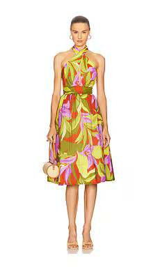 ASTR the Label Kalia Dress in Green Rust Floral from Revolve.com | Revolve Clothing (Global)