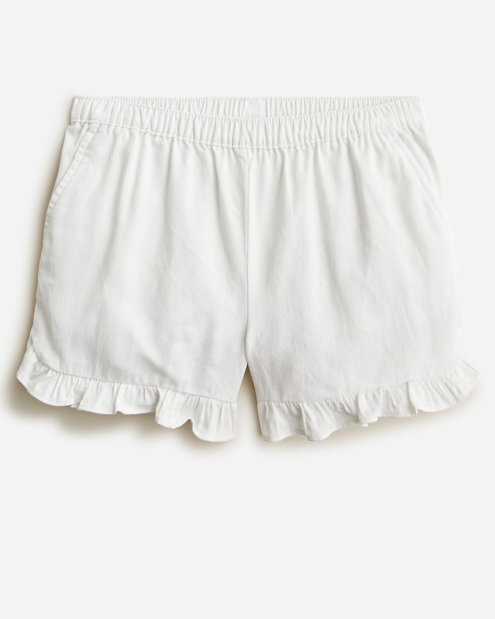 Girls' ruffle pull-on short in soft chino | J.Crew US