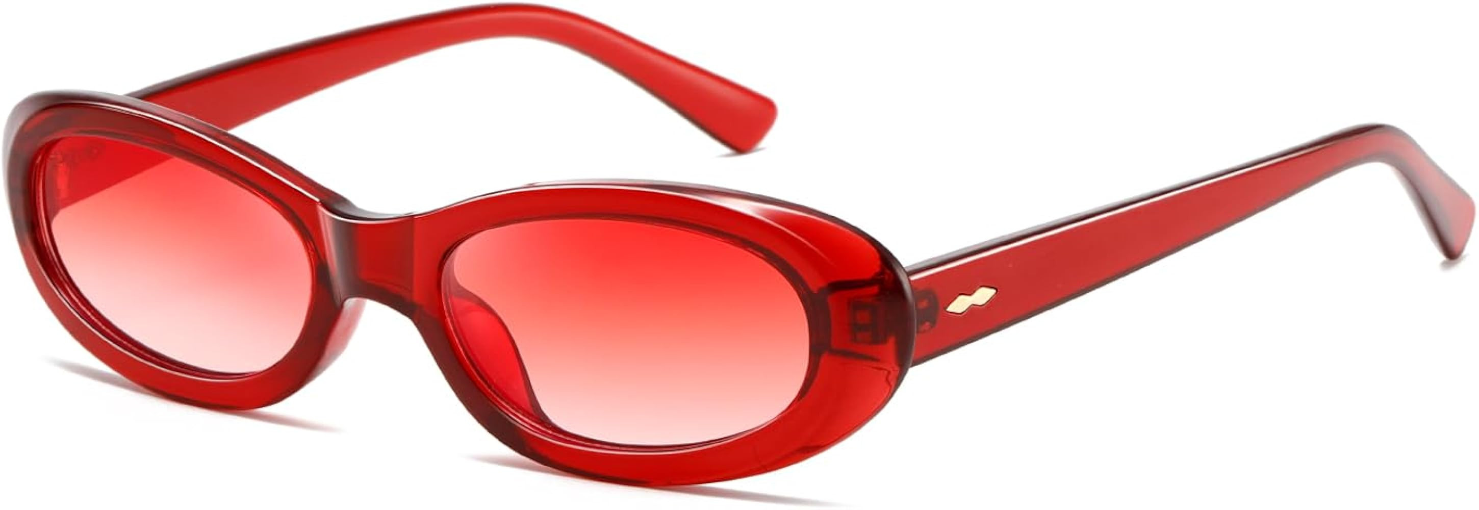 kimorn Retro Oval Sunglasses for Women and Men Fashion Small Oval Sun Glasses 90s Vintage Shades K1702 | Amazon (US)