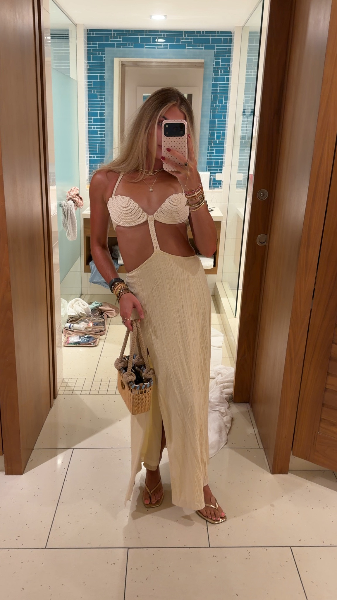 My outfit for dinner and the casino! I’m wearing this dress from @12th Tribe  size xs my code is SLOANEFES10. Bella Donna Cream Braided Maxi Dress. You deserve dramatic side cutouts, braided rope cups, and leg slits because it’s always always fashion and comfort from us to you. My shoes are from Walmart and my bag I rented @Vivrelle  my code is SLOANEVOSEN.

#LTKootd #LTKdayinmylife #LTKTravel