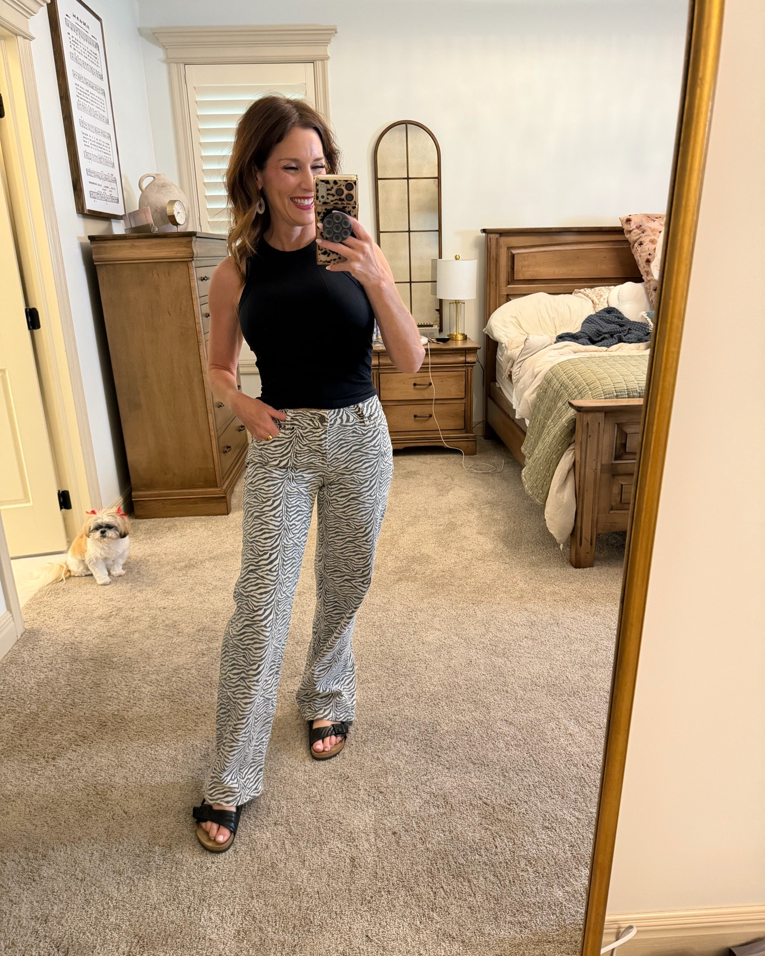 A touch of animal print and your wardrobe never heard anyone!! love love love these jeans, so fun and trendy ￼

#LTKootd #LTKOver40 #LTKPetite