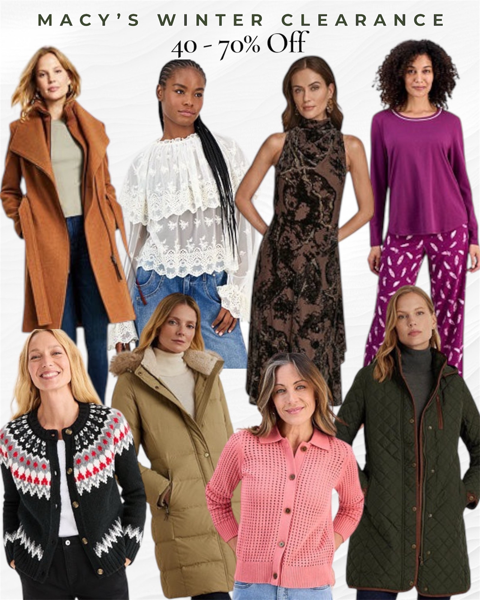 Macy’s winter clearance: 40-70% off. 




Statement coat, cozy set, Winter coats, winter outfits, winter jacket, Mary Jane flats, winter sale, Macy’s sale 

#LTKSaleAlert #LTKTravel #LTKSeasonal