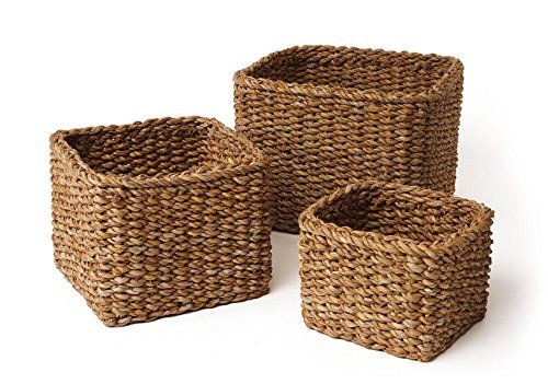 Napa Home & Garden Seagrass Small Square Baskets, Set of 3 | Amazon (US)