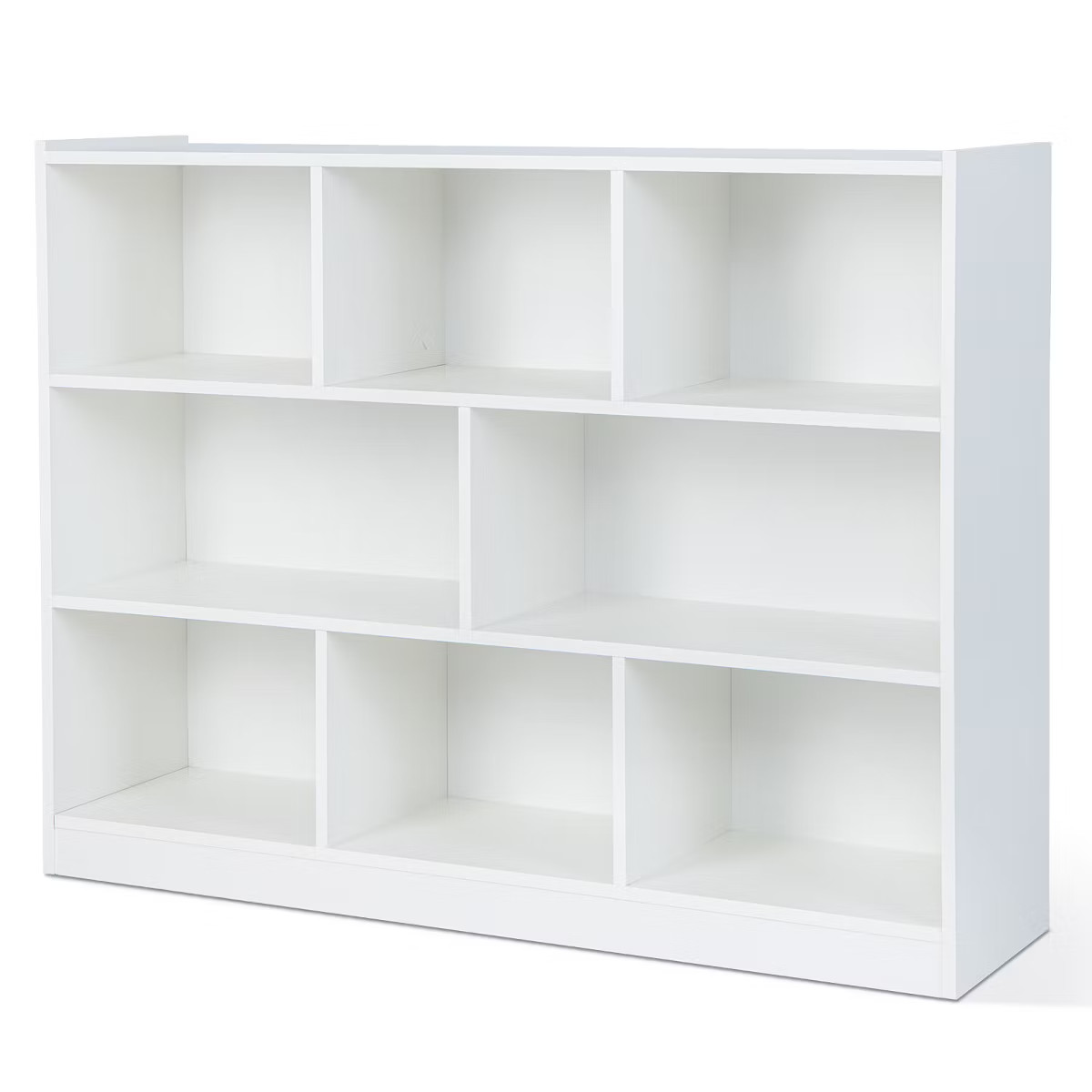 Costway 3-tier Open Bookcase 8-Cube Floor Standing Storage Shelves Display Cabinet White | Target