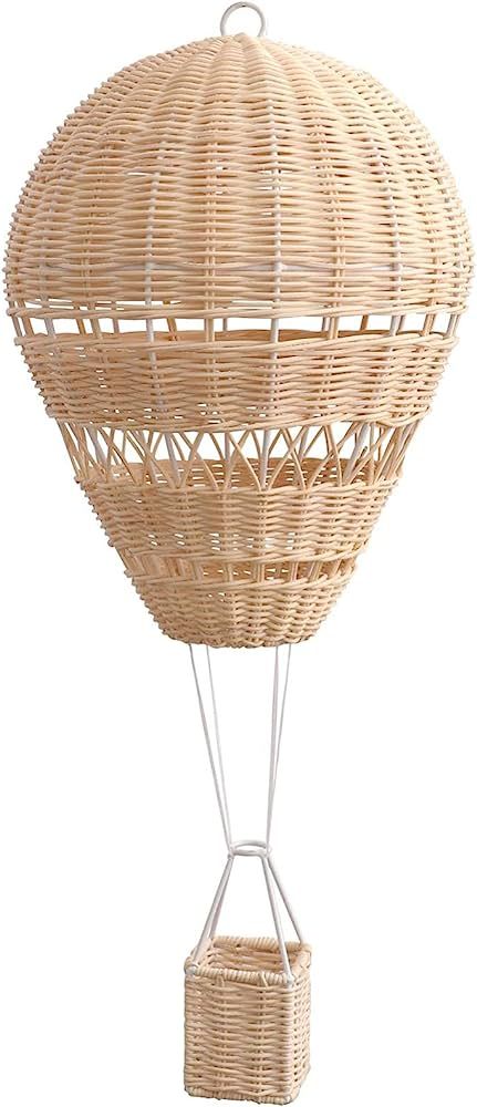 VALICLUD Rattan Hot Air Balloon Natural Photo Props Wicker Handwoven Wall Basket Decor for Childr... | Amazon (US)