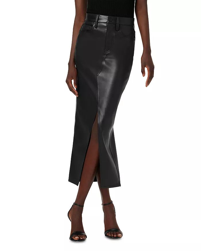 Reconstructed Faux Leather Midi Skirt | Bloomingdale's (US)