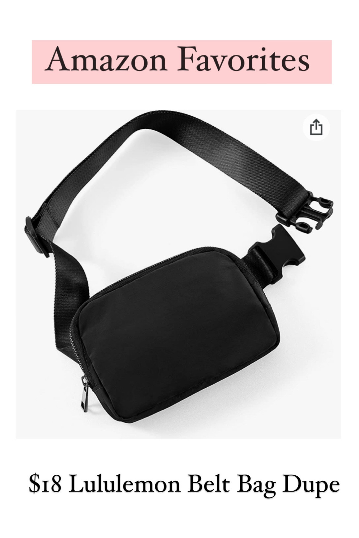 The best lululemon belt bag dupe ! Only $18 and comes in a million colors ! #lululemon #amazon #amazonfinds 

#LTKunder50 #LTKstyletip #LTKsalealert