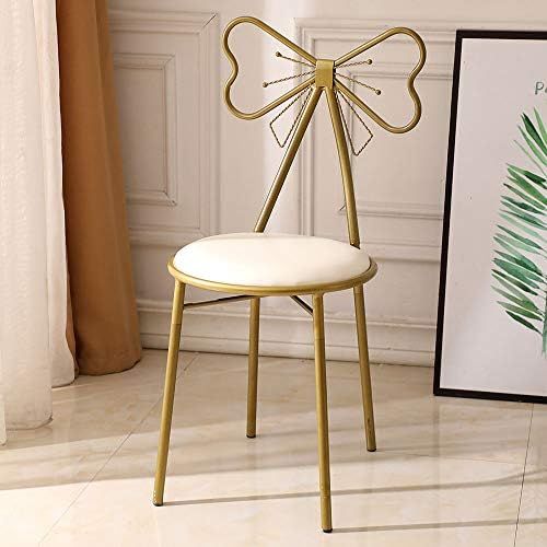 Firlar Butterfly Bow Tie Vanity Chair,Gold Bronze Makeup Vanity Stool Leisure Chair | Amazon (US)
