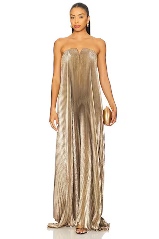L'IDEE Black Tie Gown in Gold Shimmer from Revolve.com | Revolve Clothing (Global)