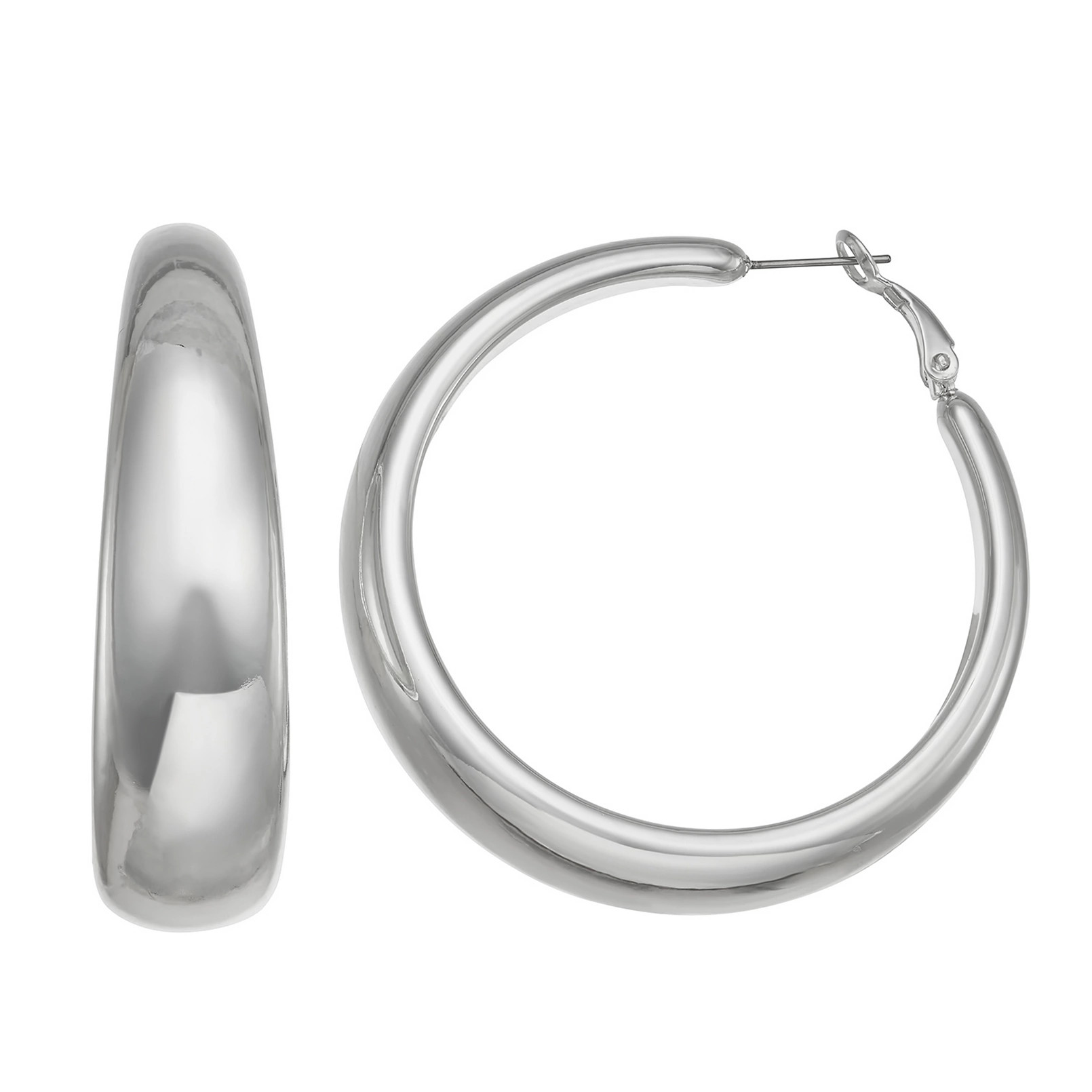 Nine West Puffy Tapered Hoop Earrings | Kohl's