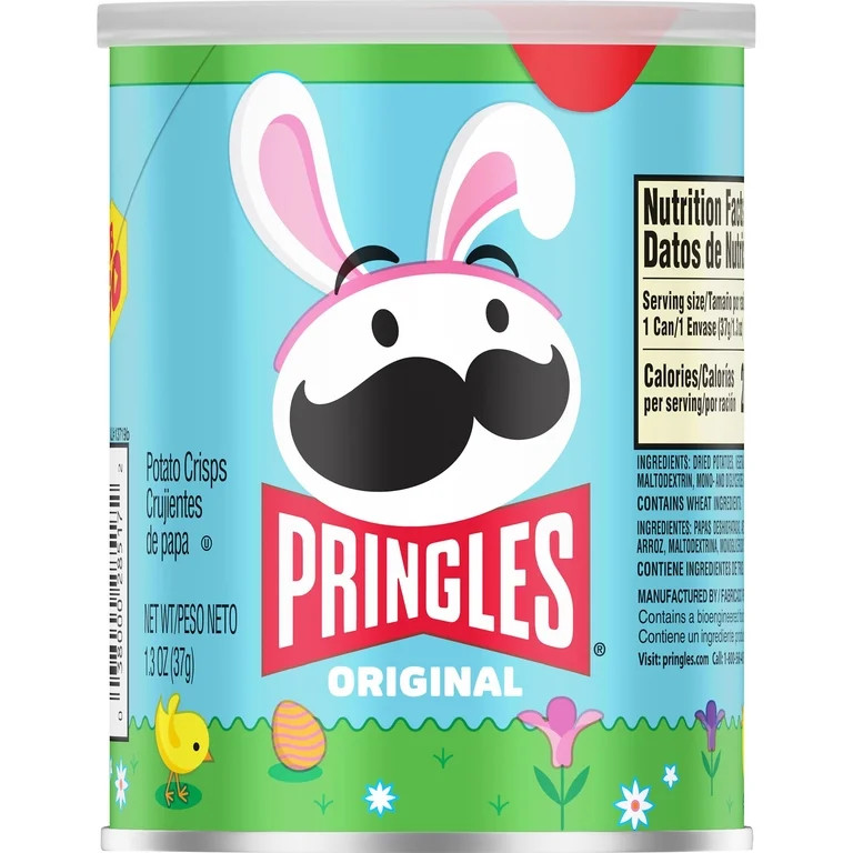 Pringles Easter Original Potato Crisps Chips, Easter Basket Snacks, 1.3 oz Canister | Walmart (US)
