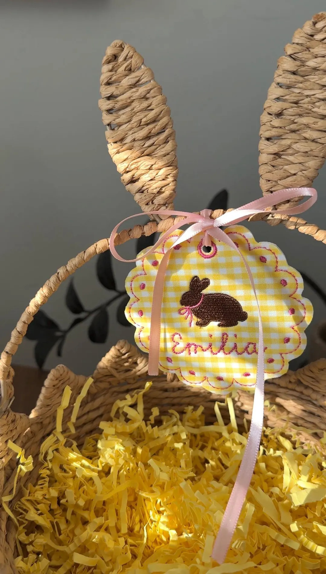 Personalized Embroidered Easter Basket Tag | Spring Gift | Etsy (US)