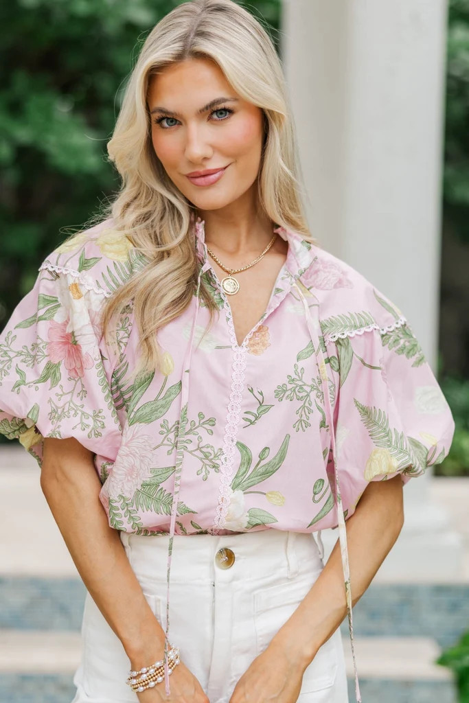 The Daily Pink Floral Blouse | The Mint Julep Boutique