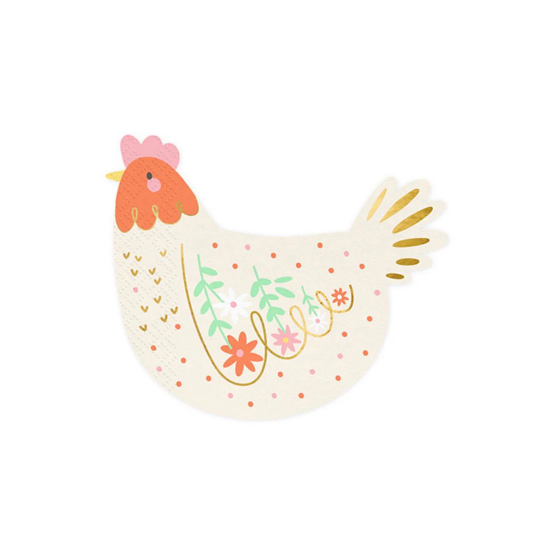 Chicken Hen Paper Napkins | Ellie and Piper