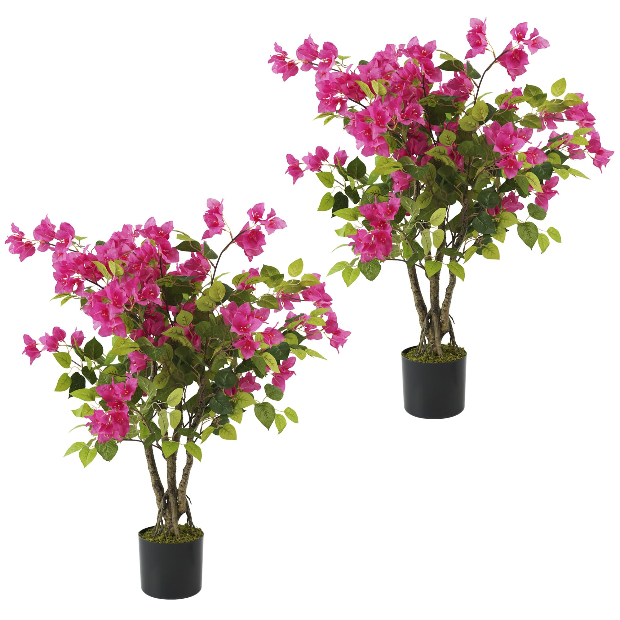 2 Pack Artificial Bougainvillea Tree, 3FT Faux Silk Floral Tree Bougainvillea Plant with Flowers ... | Amazon (US)