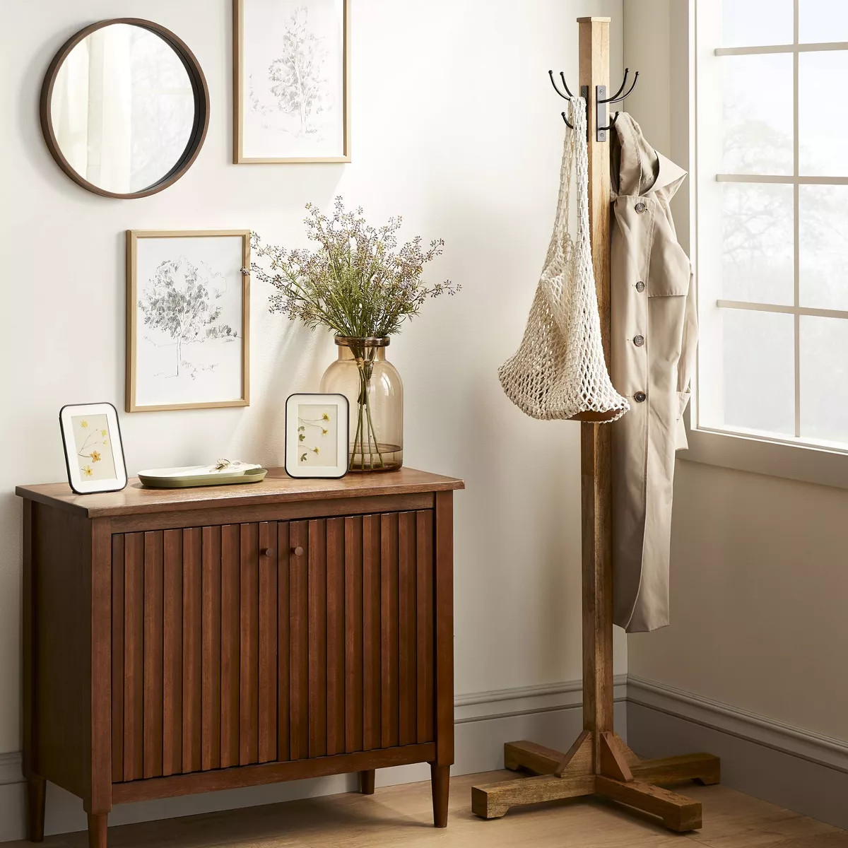 Round Wood Framed Wall Mirror - Hearth & Hand™ with Magnolia | Target