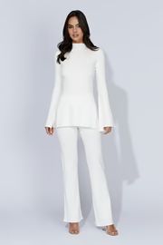 Jovie Oversized Knit Jumper - Off White | MESHKI US