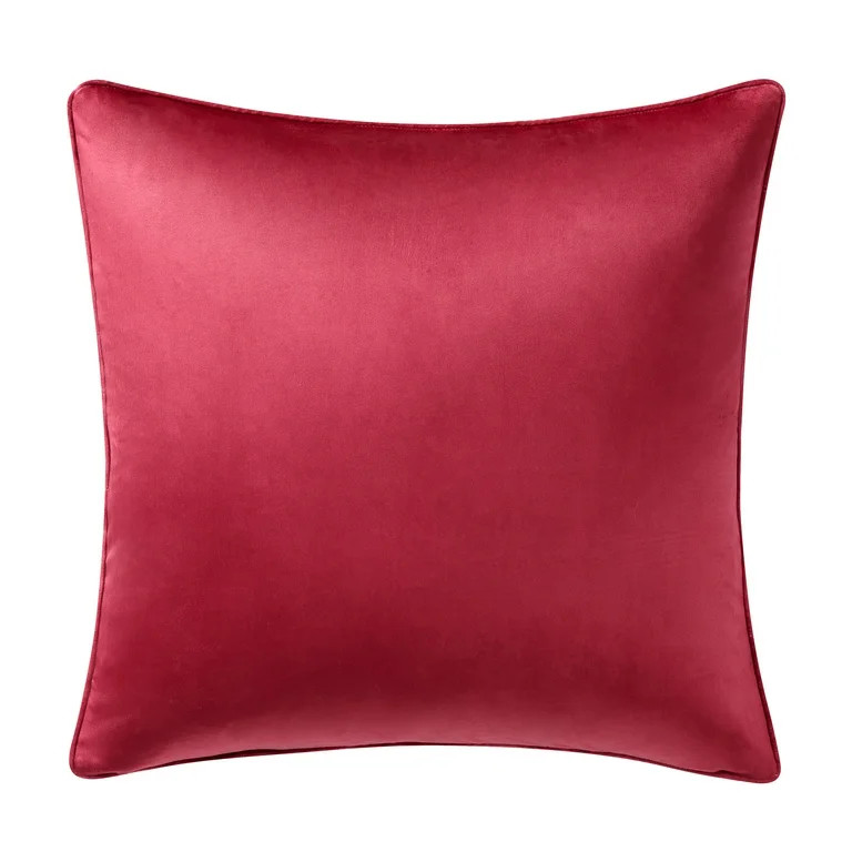 My Texas House 20" x 20" Red Heart Toile Dutch Velvet Decorative Pillow Cover | Walmart (US)