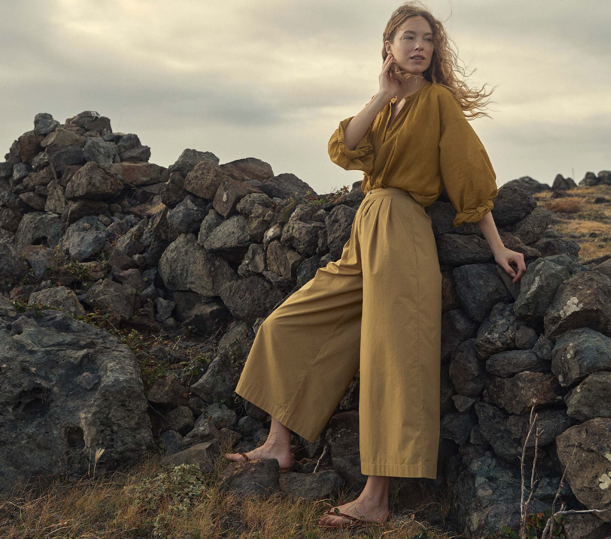 The Jane Blouse - Golden Willow | DÔEN | DOEN