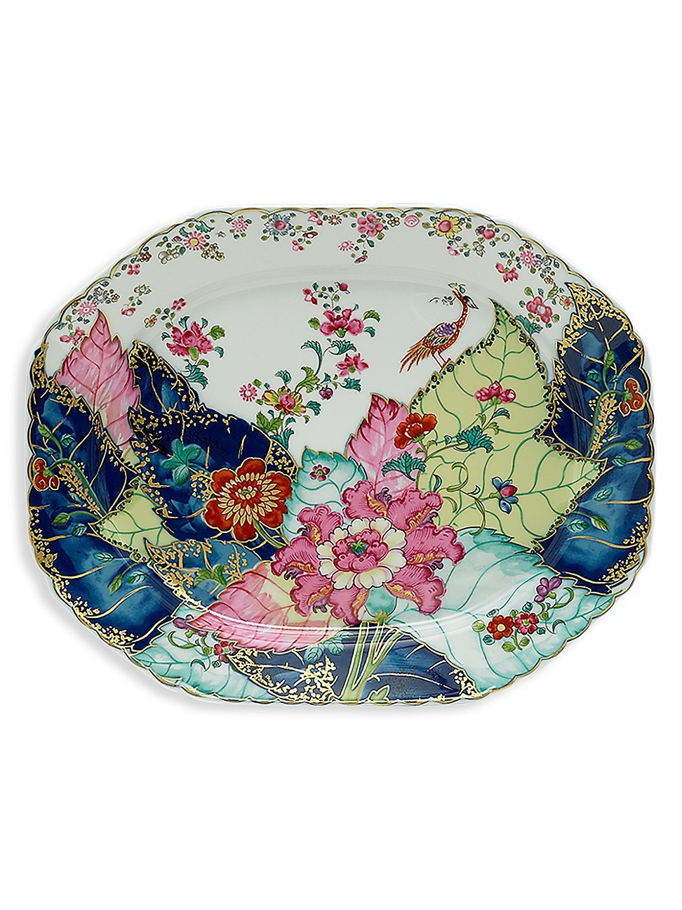 Medium Tobacco Leaf Porcelain Octagonal Platter | Saks Fifth Avenue