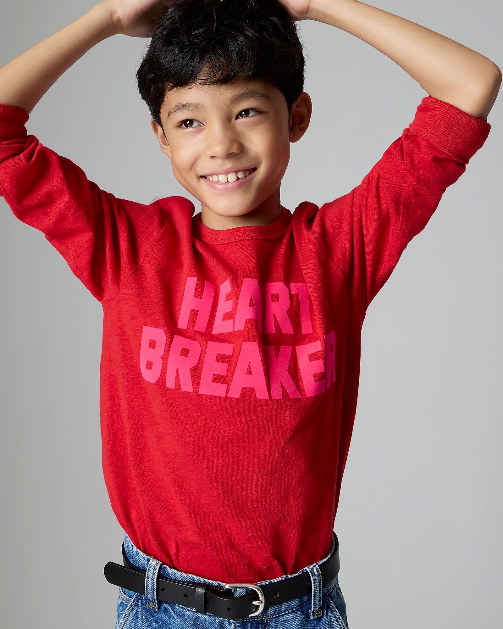 Kids' long-sleeve "heartbreaker" graphic T-shirt | J.Crew US