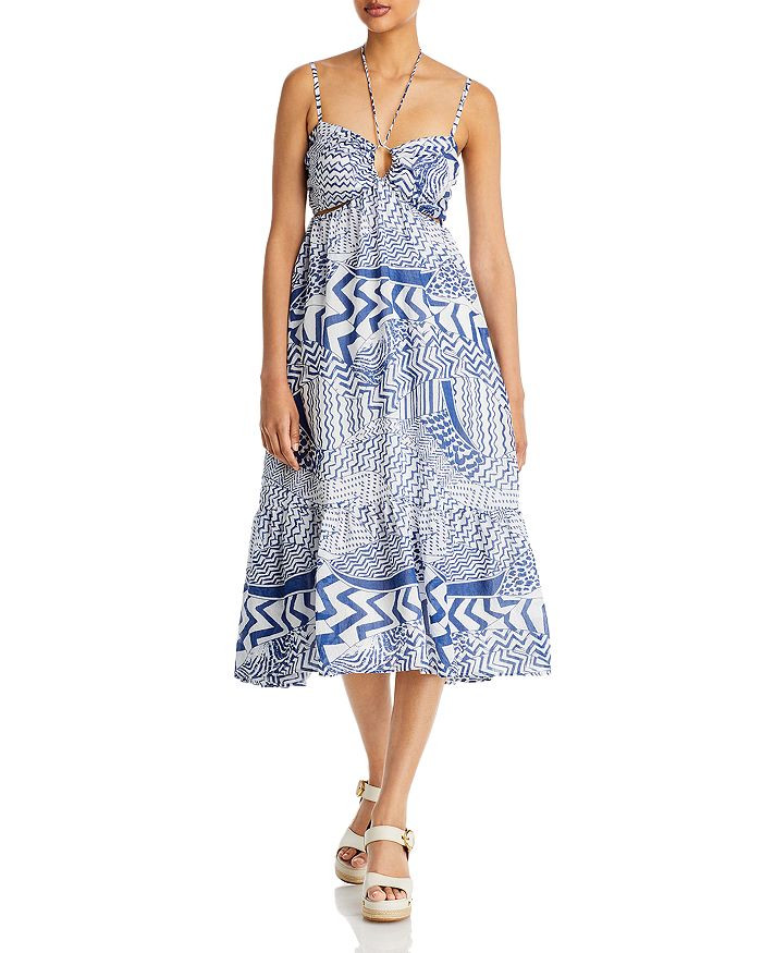 Printed Cutout Halter Midi Dress - 100% Exclusive | Bloomingdale's (US)