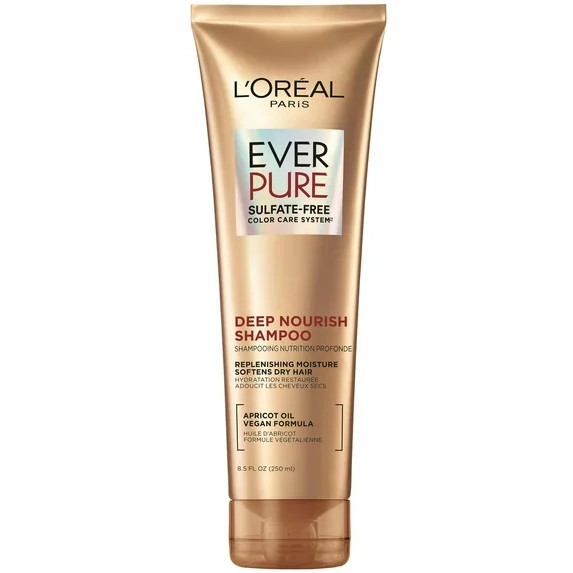 L'Oreal Paris EverPure Deep Nourish Shampoo for Dry Hair, Sulfate Free, 8.5 fl oz | Walmart (US)