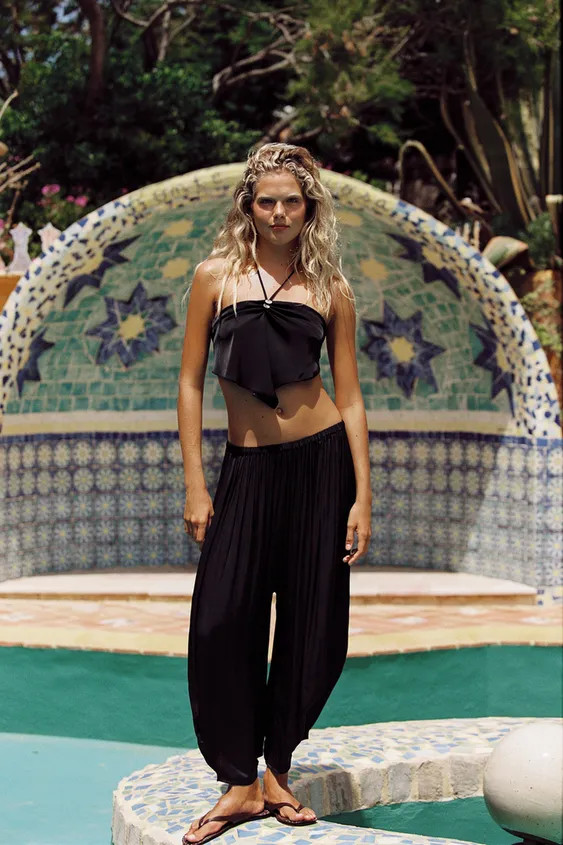 PLEATED BALLOON PANTS | Zara US