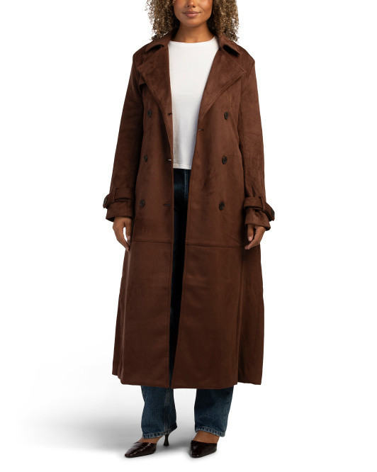 Faux Suede Long Jacket | TJ Maxx