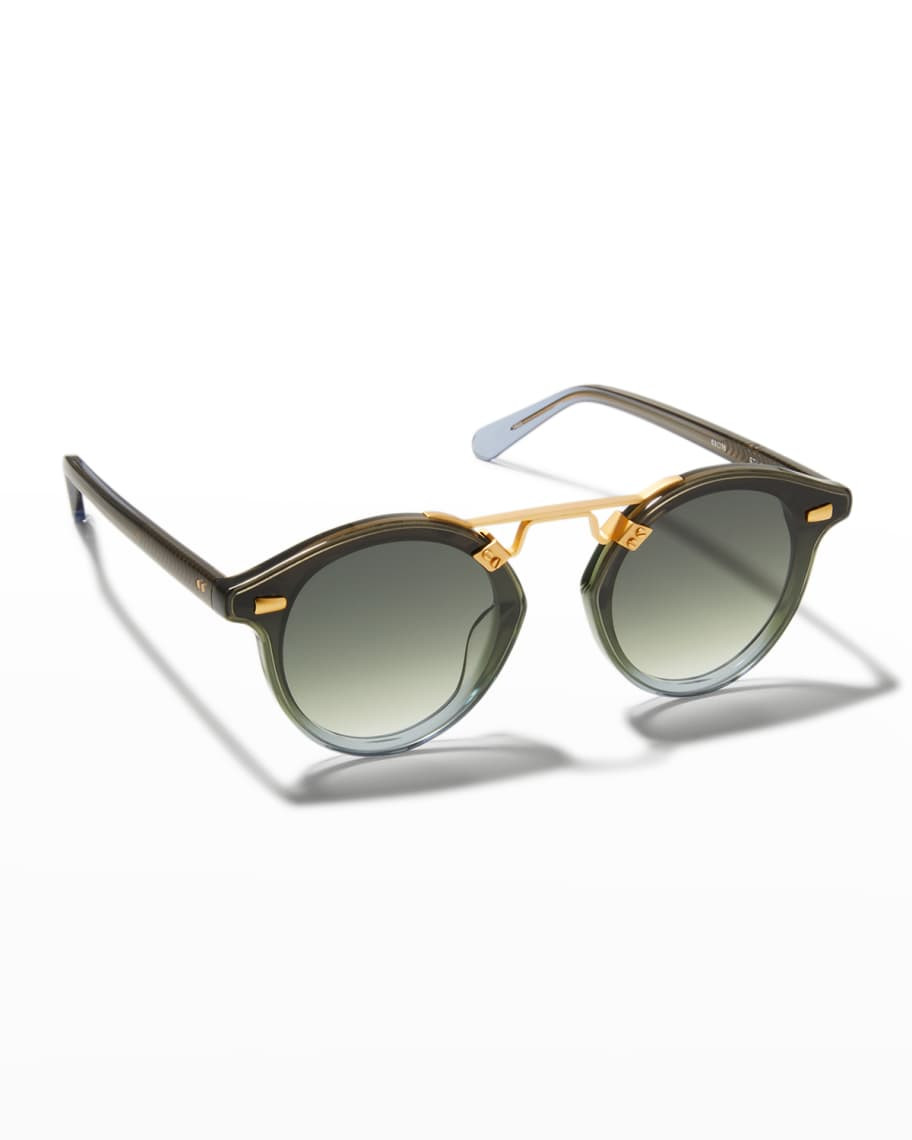 KREWE STL Nylon Round Acetate Sunglasses | Neiman Marcus