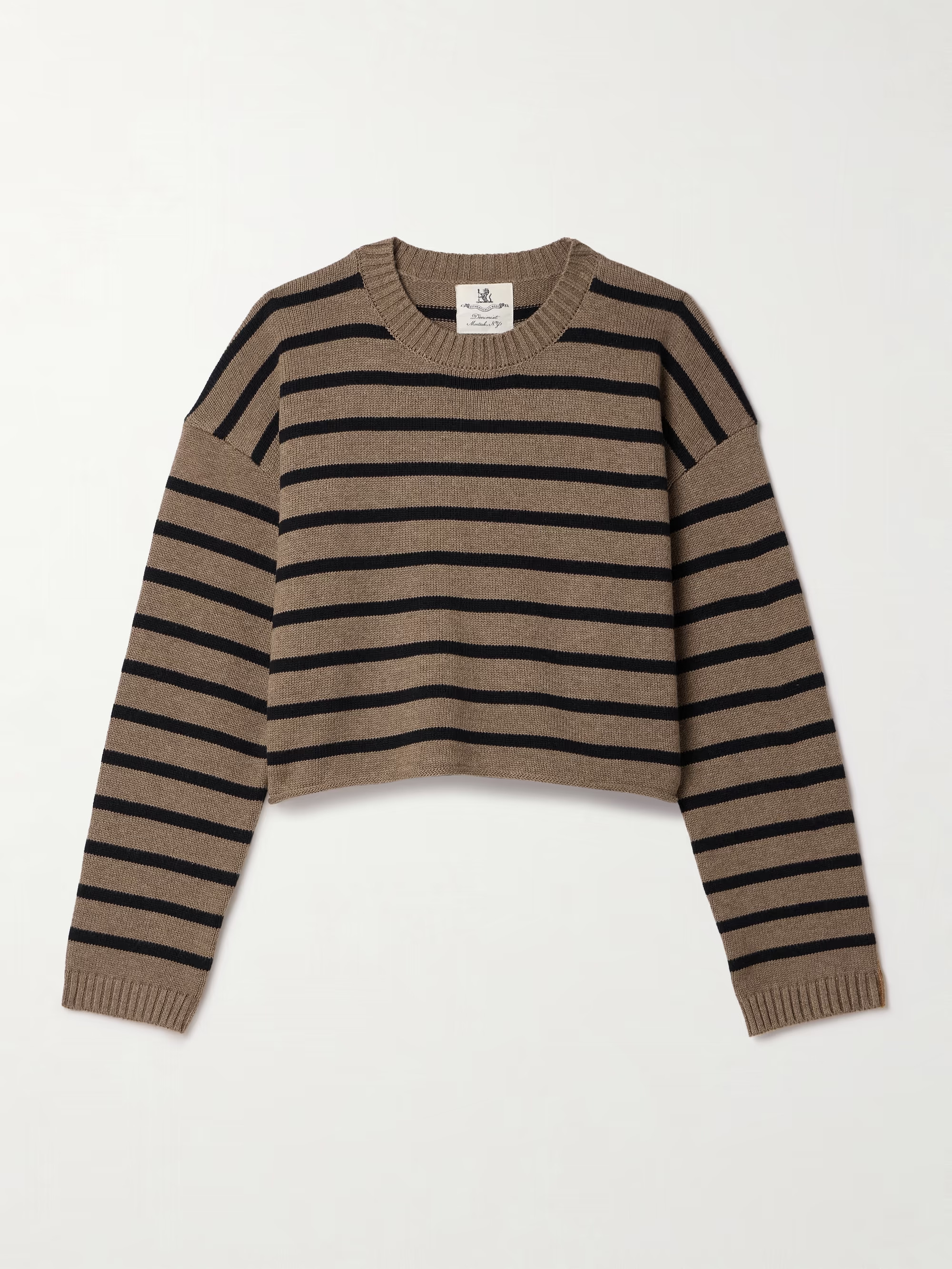 Cropped striped cotton-blend sweater | NET-A-PORTER APAC