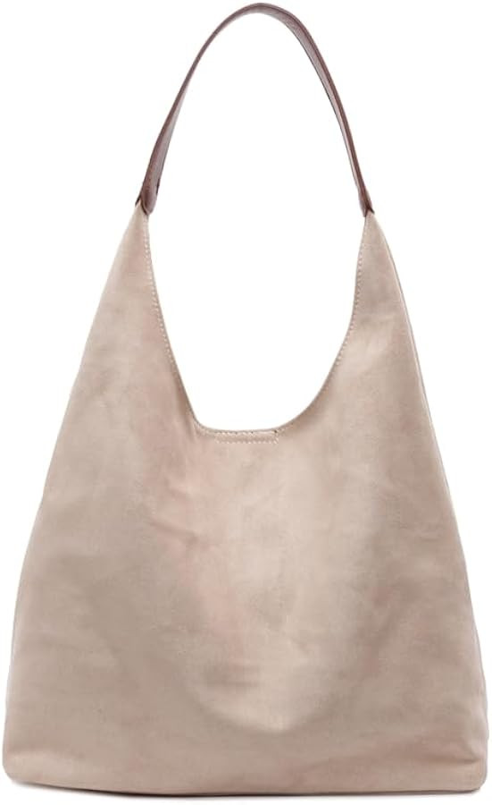 Suede Tote Bags for Women Suede Handbag for Women Slouchy Hobo Bags for Women Cute Shopping Purse Work Shoulder Bag | Amazon (US)