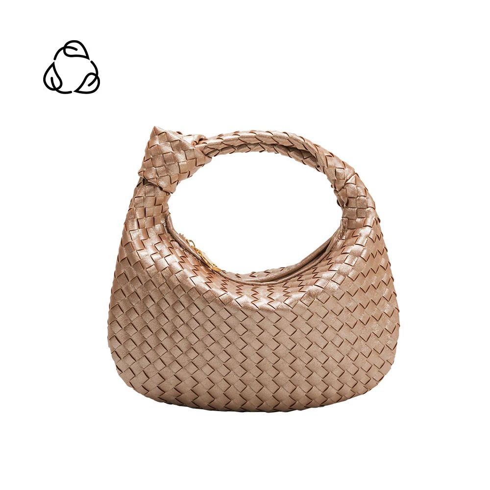 Drew Champagne Small Recycled Vegan Top Handle Bag | Melie Bianco