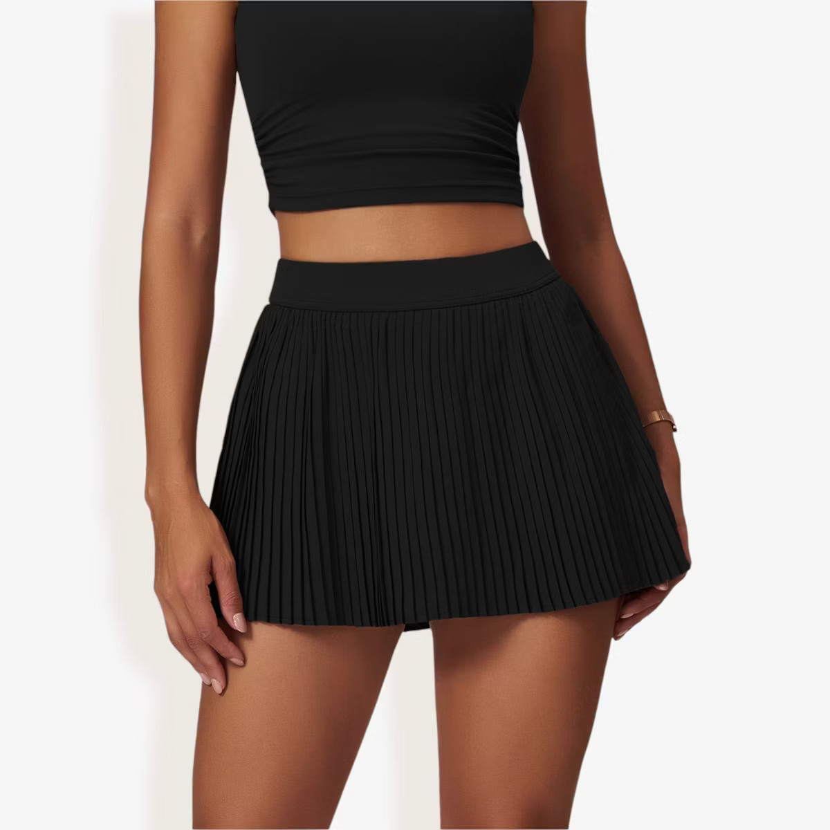 Anna-Kaci Active Women's High Waist Pleated Athletic Skort with Built-in Shorts | Target