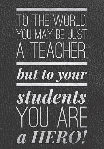 To the World You May be Just a Teacher, But to Your Students, You Are a Hero: Male Teacher Gifts ... | Amazon (US)