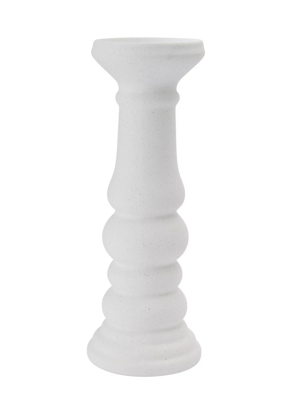 Elements Matte White Ceramic Pillar Holder | Belk