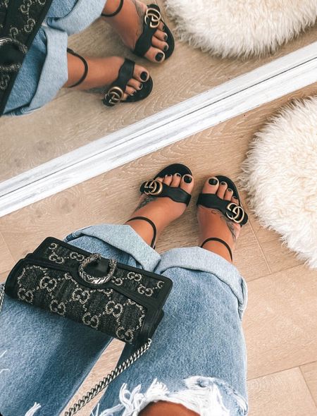 My favorite Gucci sandals are back in stock and come in so many fun styles! 
I linked similar Gucci super mini bags too and my agolde jeans. Size down! I’m in the 26.

Gucci spring, Gucci under $1000, Gucci finds, Gucci bag, designer bags, affordable designer bag

#LTKshoecrush #LTKitbag #LTKstyletip