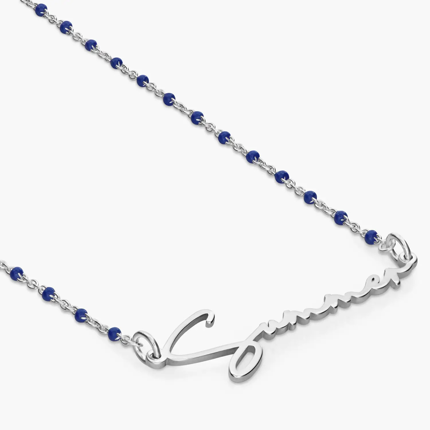 Soltale Royal Blue Belle Name Necklace - Silver | Oak & Luna (US)